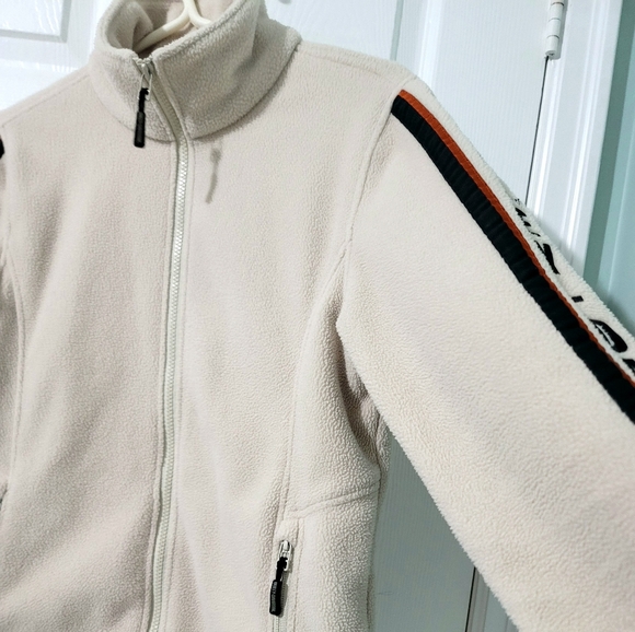 Vintage Harley Davidson Unisex Full-Zip Fleece Jacket with Writing Logo Size M - Picture 4 of 16